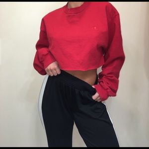 Vintage champion cropped sweatshirt